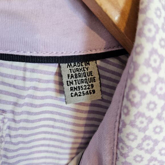 Ted Baker London Collared Lemsher Knit Stretch Polo Shirt Purple Size 5 Men's XL - Picture 9 of 9